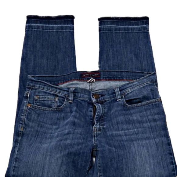 TOMMY Hilfiger raw hew crop jeans size 8 - Picture 1 of 7